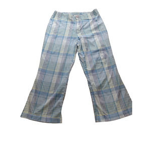 Vintage 90s Teaze  Plaid Cropped Pants Made in USA Girls sz 16